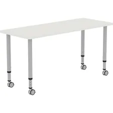 Lorell LLR 69579 Height-adjustable 60 Rectangular Table - Rectangle To