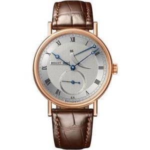 Breguet 5277BR129V6 Clasique 18kt Rose Gold Case Silver Dial Brown Lea