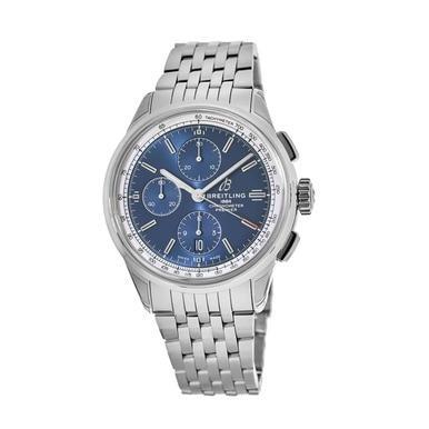 Breitling A13315351C1A1 Premier Stainless Steel Blue Dial Men's Chrono