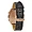 Bulova 98A156 CURV Gold Case Grey Dial Black Leather