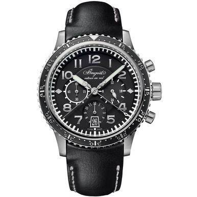 Breguet 3810TIH23ZU Transatlantique Titanium Type Xxi Black Dial Black