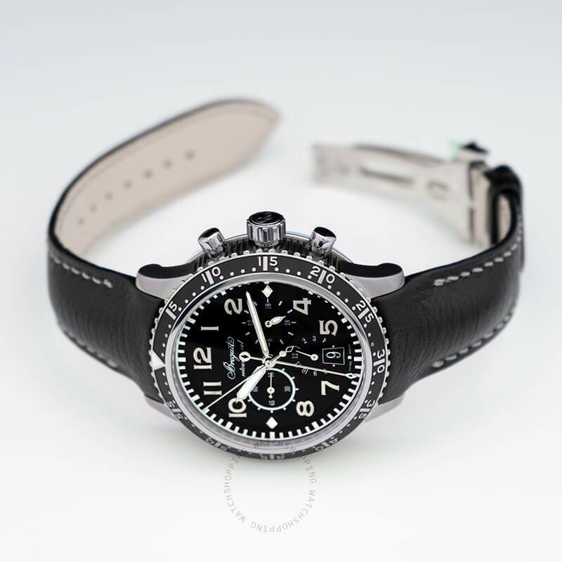 Breguet 3810TIH23ZU Transatlantique Titanium Type Xxi Black Dial Black