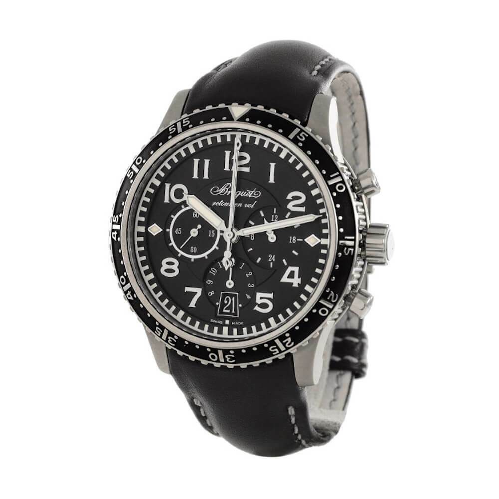 Breguet 3810TIH23ZU Transatlantique Titanium Type Xxi Black Dial Black