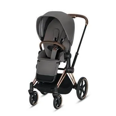 Cybex 519003313 Priam 3-in-1 Travel System Rose Gold With Brown Detail