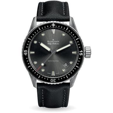 Blancpain 5000-1110-B52A Fifty Fathoms Grey Meteor Dial On Black Strap