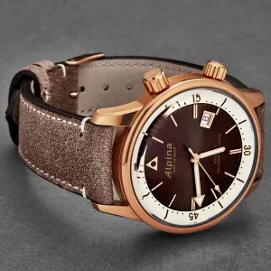 Brav AL525BRC4H4 Alpina Men's  'seastrong' Diver Heritage Brown Dial B