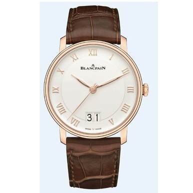 Blancpain 6669-3642-55B Villeret Grand Date Rose Gold With Brown Leath