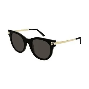 Glop Cartier CT0024S-005 Black Gold Cat-Eye Grey Lens