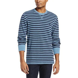 4588446-L | Shirts IZOD Men's Thermal Stripe Waffle Crew