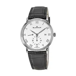 Blancpain 6606A-1127-55B Villeret White Dial Men's Black