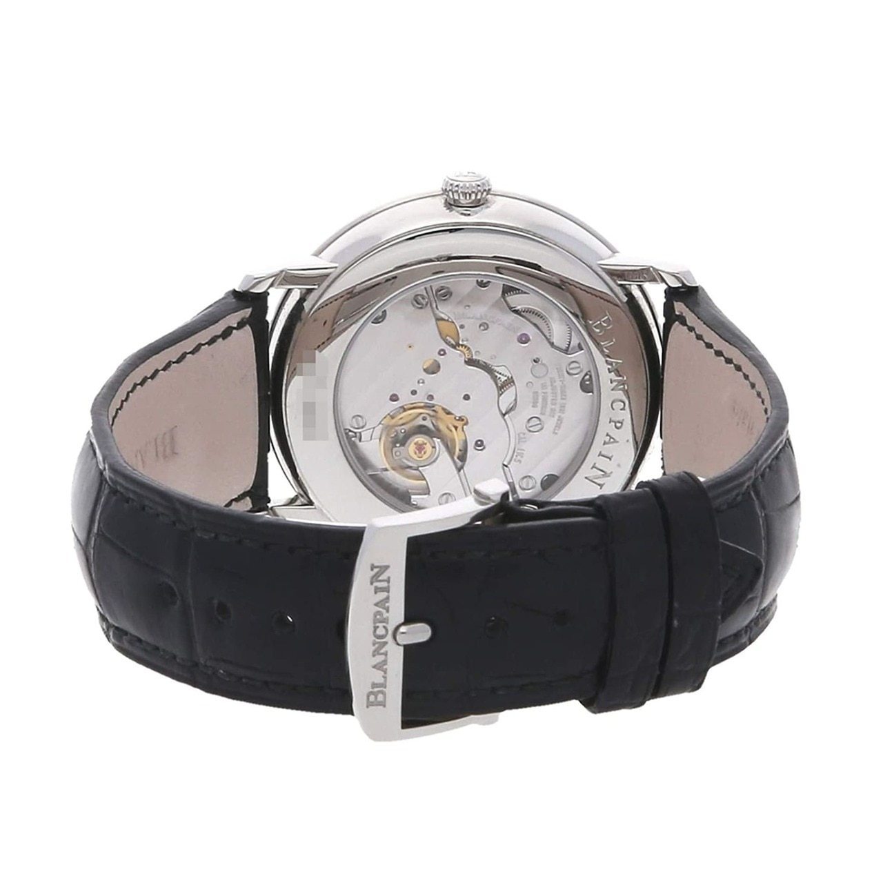 Blancpain 6606A-1127-55B 6606a-1127-55b Villeret White Dial Men's Blac