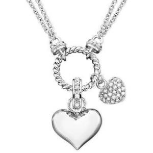 Joyswag MCN2089 Heart N' Diamond  Sterling Silver Heart Pendant Neckla