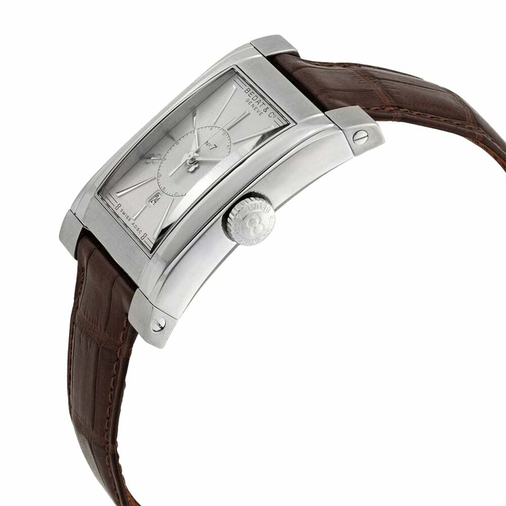 Bedat 737.010.610 Co. 737.010.610 No.7 Silver Dial Men's Brown Leather