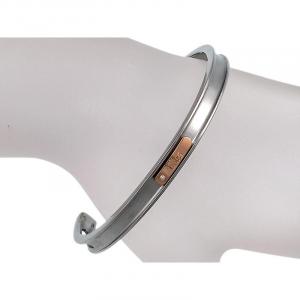 Bliss 20025211 Gold Tytanium With 18k Rose Gold Cuff Bracelet Bangle