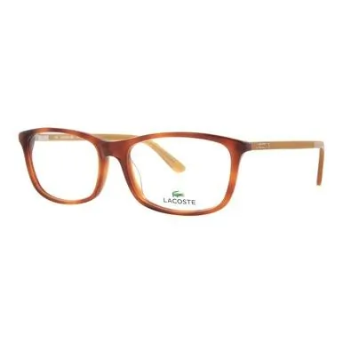 Glop L2711-218 Lacoste L2711-218 Light Havana Square Unisex Acetate Ey