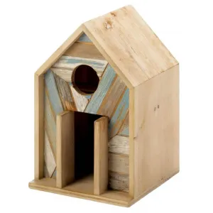 Nikki 5001078 Bali Beach Wood Bird House - Stylish Outdoor Decor