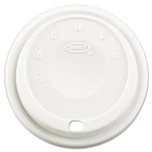Dart White Cappuccino Dome Sipper Lids for 8-10 Oz Cups