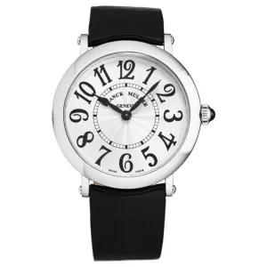 Brav 8041QZVAVSIL Franck Muller  Men's 'round' Silver Dial Black Leath