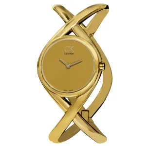 Brav K2L23509 Calvin Klein Women's  'enlace' Goldtone Dial Goldtone St