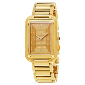 Brav F701415000 Fendi Men's  'classico Rectangle' Goldtone Dial Goldto