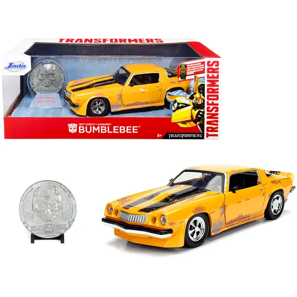 Jada 99307 1977 Chevrolet Camaro Yellow (weathered) Bumblebee With Rob