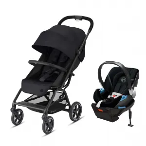 Cybex 521001503 Eezy S+ 2 Stroller  Aton 2 Travel System - Deep Black