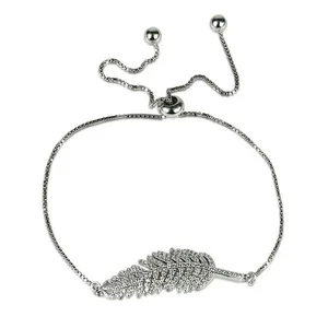 Claudia G Collection Adjustable Leaf-Inspired Silver
