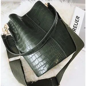 H0072.6 | Claudia G Collection Blake Olive Croc Bucket