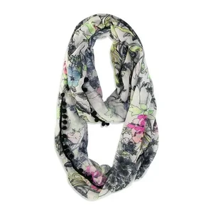 A9018 | Claudia G Collection Floral Infinity Scarf with