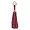 K3006.1 | Claudia G Collection Vibrant Red Leather Tassel