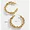 E9096 | Claudia G Collection Textured Gold Plated Hoop