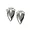 Claudia G Collection Stylish Silver Chevron Earrings for