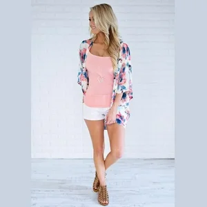 A9093.L | Claudia G Collection Floral Python Kimono Blouse