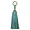 TS06 | Claudia G Collection Aqua Leather Tassel Keychain