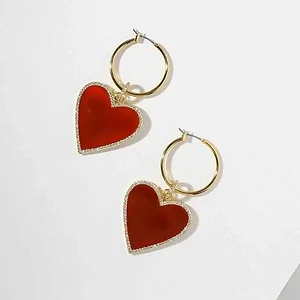 E9074 | Claudia G Collection Charming Gold Plated Red Heart