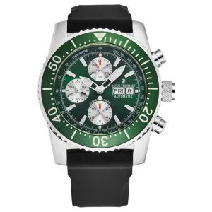 Brav 17030.6531 Revue Thommen 17030.6531 Men's 'divers' Green Dial Day