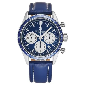 Brav 17000.6535 Revue Thommen 17000.6535 Men's 'aviator' Blue Dial Lea