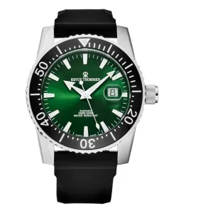 Brav 17030.2524 Revue Thommen 17030.2524 Men's 'diver' Green Dial Rubb