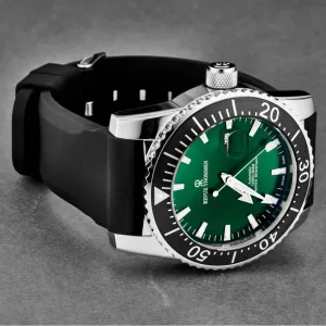 Brav 17030.2524 Revue Thommen 17030.2524 Men's 'diver' Green Dial Rubb