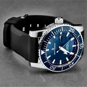 Brav 17030.2535 Revue Thommen 17030.2535 Men's 'diver' Blue Dial Rubbe