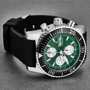 Brav 17030.6521 Revue Thommen 17030.6521 Men's 'divers' Green Dial Day