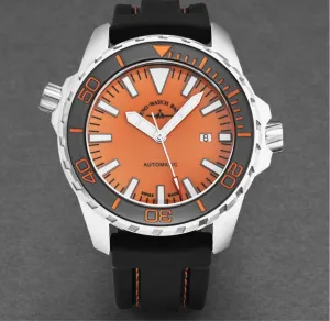 Brav 6603-2824-A5 Zeno 6603-2824-a5 Men's 'divers' Orange Dial Black R