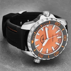 Brav 6603-2824-A5 Zeno 6603-2824-a5 Men's 'divers' Orange Dial Black R