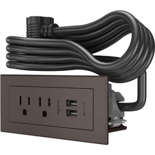 C2g 16365 Wiremold Radiant Furniture Power Center (2) Outlet (2) Usb, 