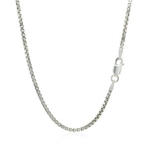 Unbranded 40538-18 Sterling Silver Rhodium Plated Box Chain 1.8mm Size