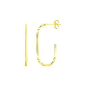 Unbranded 70730 14k Yellow Gold J Hoop Earrings