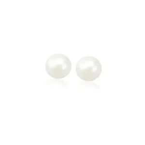 Unbranded 35663 14k Yellow Gold Freshwater Cultured White Pearl Stud E