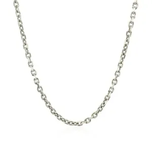 Unbranded 36736-30 2.3mm Sterling Silver Rhodium Plated Cable Chain Si