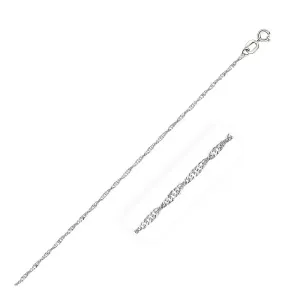 Unbranded 39403-24 14k White Gold Singapore Chain 1.0mm Size: 24''