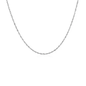 Unbranded 39403-24 14k White Gold Singapore Chain 1.0mm Size: 24''